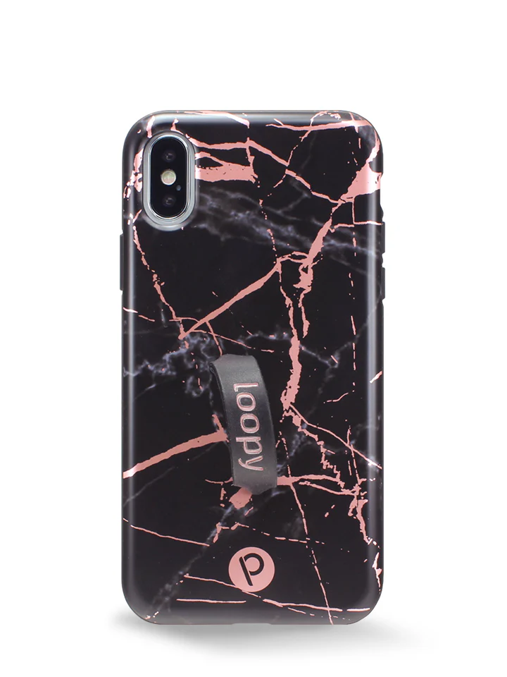 Black Rose Marble Metallic